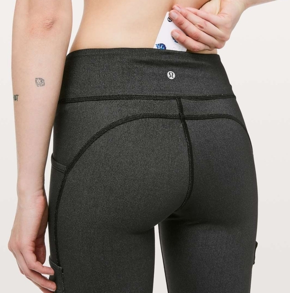 Lululemon Black Scenic Route High Rise Luon 25" Tight Leggings - Picture 5 of 13